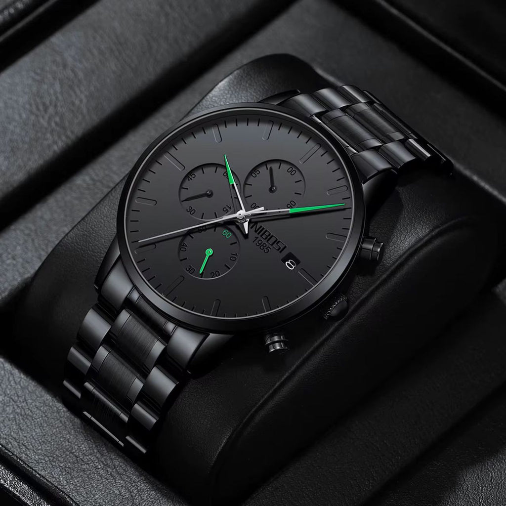 MONTRE DE LUXE NOIR POUR HOMME