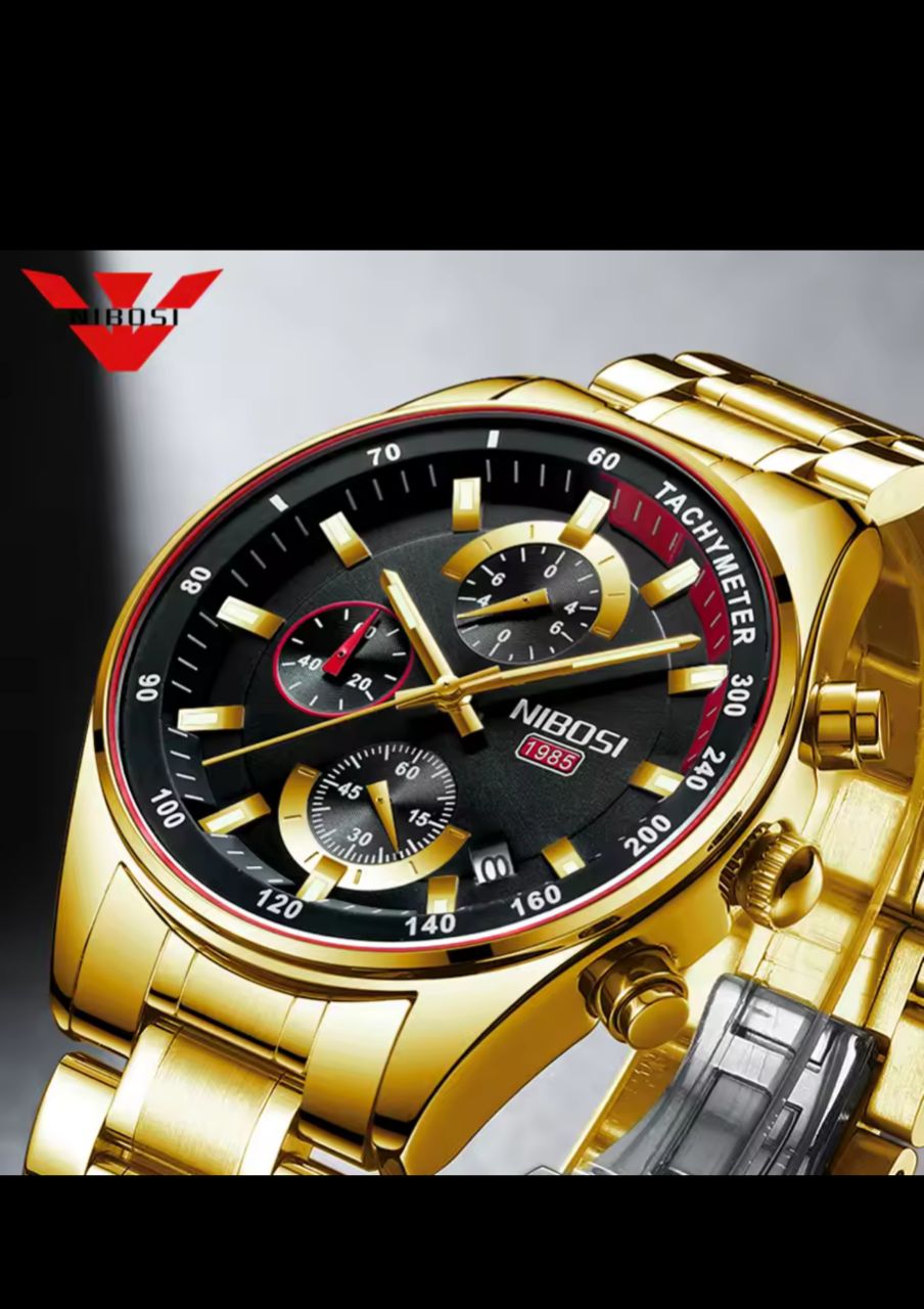 MONTRE DE LUXE DORÉE POUR HOMME